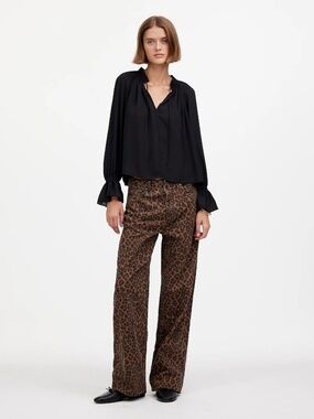 Madewell Low-Slung Baggy Jeans in Leopard